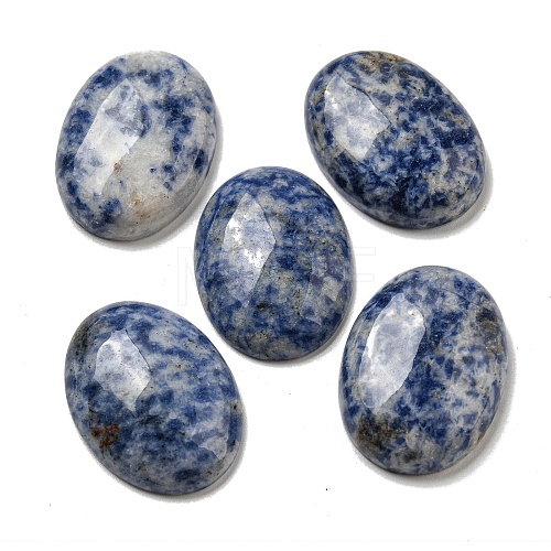 Natural Blue Spot Jasper Cabochons G-C115-01B-36-1