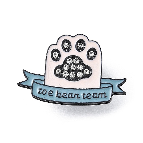 Cute Animal Paw Print with Word Toe Bean Team Enamel Pins JEWB-V002-12B-1