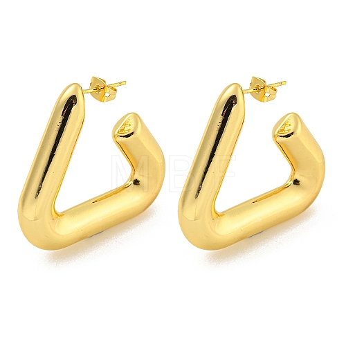 Rack Plating Brass Stud Earrings EJEW-M247-14G-1