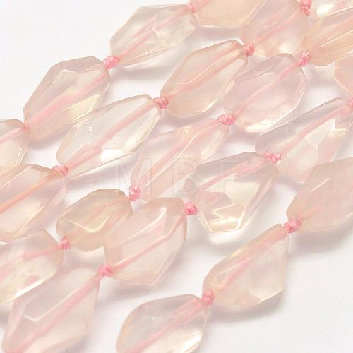 Natural Rose Quartz Beads Strands G-L464-30-1