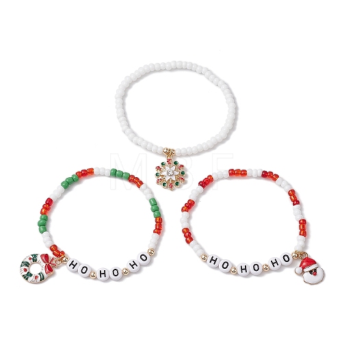 3Pcs Glass Stretch Bracelet Sets BJEW-MZ00106-1