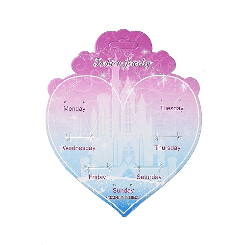 Gradient Color Heart Earring Display Cards CDIS-P007-F01-1