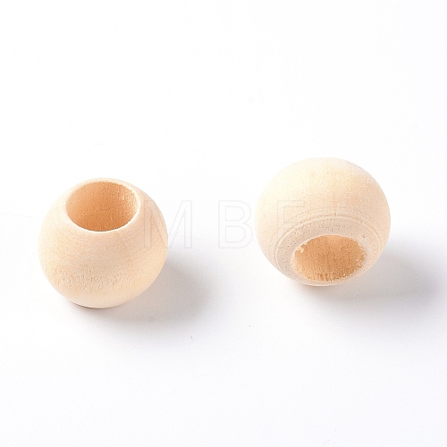 Natural Wood Beads WOOD-WH0115-44B-1