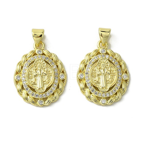 Brass Micro Pave Cubic Zirconia Pendants KK-H472-53I-G-1