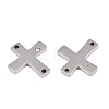 316 Surgical Stainless Steel Micro Pave Cubic Zirconia Links connectors STAS-K178-13P-2