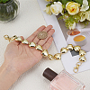 1Pc CCB Plastic Heart Beaded Bag Handles with Clasps AJEW-CL0005-66-3