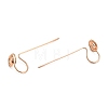 Brass Clip-on Earring Converters Findings KK-D060-05RG-2