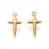 Brass Tiny Cross Charms KK-F809-04-2