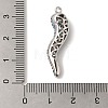 Rack Plating Brass Micro Pave Cubic Zirconia Pendant KK-A229-03F-P-3