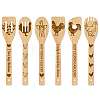 6Pcs Bamboo Spoons & Knifes & Forks AJEW-WH0411-005-1