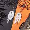 Halloween Woven MIYUKI Seed Beads Ghost Hoop Earrings EJEW-JE05854-01-2