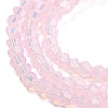 Baking Painted Transparent Glass Beads Strands DGLA-F029-J2mm-08-4