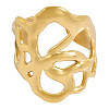 Irregular 304 Stainless Steel Open Cuff Rings AE2561-2-3