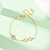 Sports Brass Micro Pave Cubic Zirconia Infinity Link Bracelets BJEW-D386-01E-G-5
