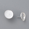 304 Stainless Steel Stud Earring Settings STAS-K131-E-01S-2