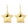 Star Brass Dangle Earrings EJEW-B132-05G-4