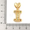 Brass Micro Pave Cubic Zirconia European Dangle Charms KK-P281-01G-I-3