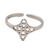 304 Stainless Steel Cuff Ring RJEW-F136-03P-2
