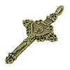 Tibetan Style Alloy Pendants PALLOY-J050-01AB-NR-1