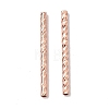Rack Plating Brass Straight Tube Beads KK-WH0061-03C-RG-2