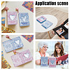 2 Books 2 Colors 3 Inch PVC Mini Love Heart Hollow Photocard Holder Book AJEW-CP0005-36-5
