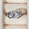 Alloy Rhinestone Plain Band Rings PW-WG28CFB-02-2