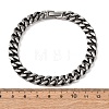 667 Stainless Steel Cuban Link Chains Bracelets for Women Men BJEW-F529-01AS-4