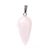 Natural Rose Quartz Pendants G-A167-18L-1