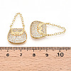 Brass Micro Pave Cubic Zirconia Pendants KK-T070-52G-3