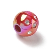 UV Plating Opaque Acrylic European Bead Rhinestone Settings AC-CBA6658-06A-2