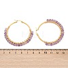 Beaded Hoop Earrings EJEW-JE03830-02-4