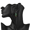 304 Stainless Steel Christmas Tree Dangle Earrings EJEW-JE06524-5