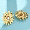 201 Stainless Steel Stud Earrings EJEW-D354-08G-03-3
