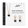 Nuggets Natural Tourmaline Pendant Necklaces & Earrings Sets for Women WG0BEC3-03-1