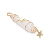 3Pcs 3 Styles Natural Quartz Crystal Pointed Copper Wire Wrapped Faceted Bullet Big Pendants PALLOY-JF03572-01-4
