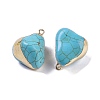 Synthetic Turquoise Pendants KK-F868-32G-02-2