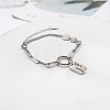 201 Stainless Steel Good Luck Word Charm Bracelets FS-WG4BBAD-01-5