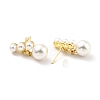 Round Plastic Imitation Pearl Dangle Stud Earrings EJEW-G282-05G-2