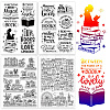 Globleland 4 Sheets 4 Styles PVC Plastic Stamps DIY-GL0004-86I-1