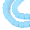 Frosted Imitation Jade Glass Beads Strands GLAA-N072-01A-C03-3
