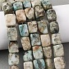 Natural Chrysocolla and Lapis Lazuli Beads Strands G-D098-D12-1