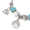 Alloy Snake Chain Charms Bracelets BJEW-JB11448-01-3