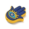 Evil Eye Theme Silicone Beads SL-CBACE28-03C-2