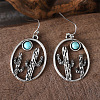 Alloy & Synthetic Turquoise Dangle Earrings FS-WG3DEAB-02-1