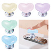 5Pcs 5 Colors Plastic Heart Shaped Toilet Tank Button AJEW-TA0003-58-1