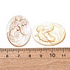 Natural Yellow Shell Carved Cabochons SHEL-G024-02B-3