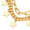 Brass Charm Bracelets for Women BJEW-U008-07G-2