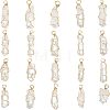 Fingerinspire 20pcs Natural Quartz Crystal Pointed Pendants FIND-FG0001-58-1