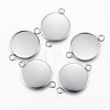 Tarnish Resistant 304 Stainless Steel Cabochon Connector Settings LS-STAS-E146-19P-16mm-2