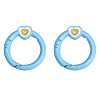 2Pcs Alloy Spring Gate Rings PW-WG34274-04-1